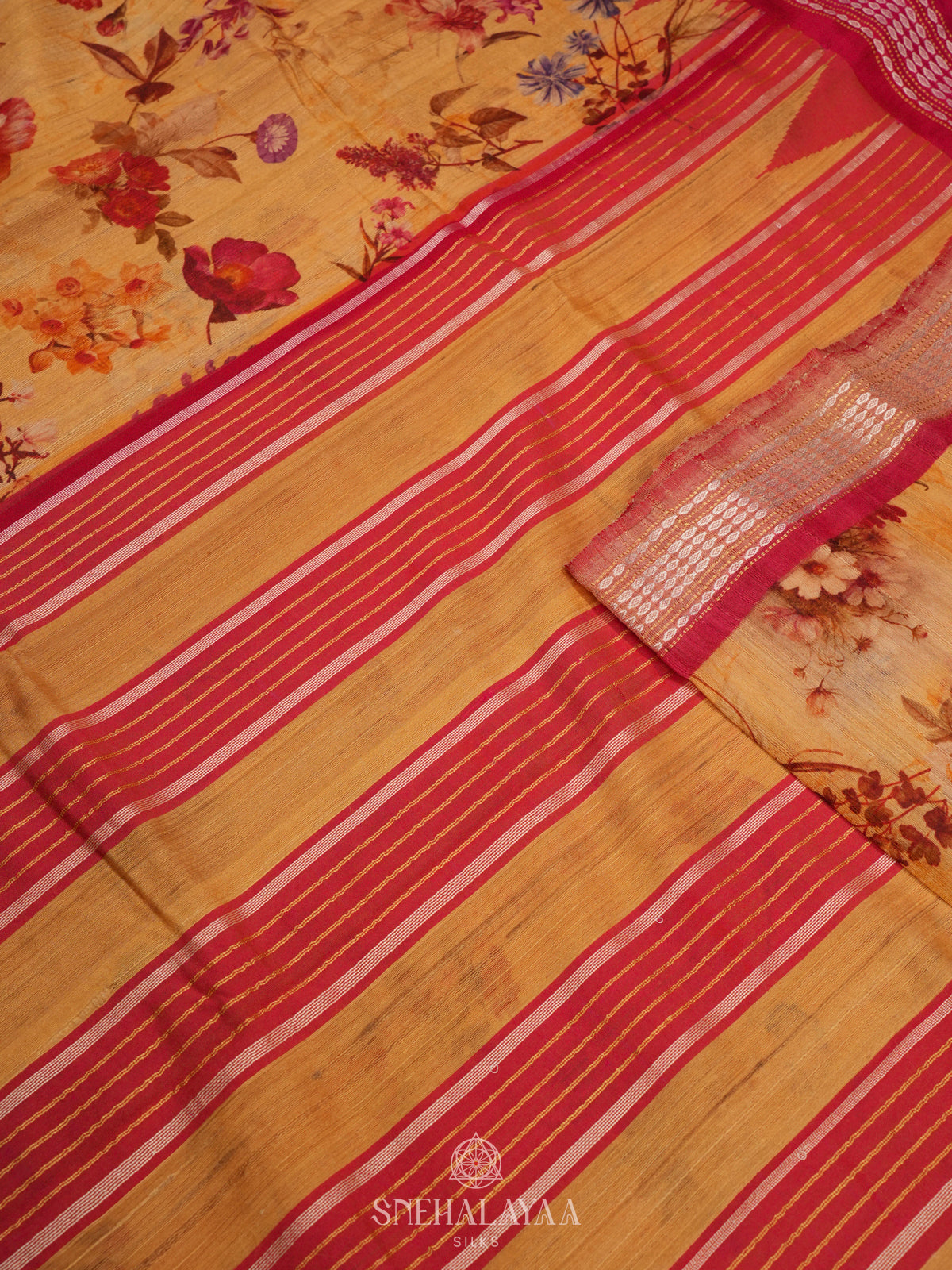 Sandal Munga Tussar Saree