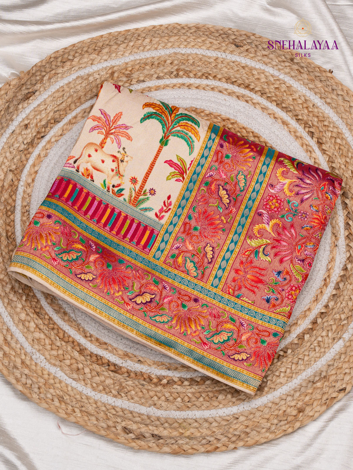 Sandal Banaras Silk Saree