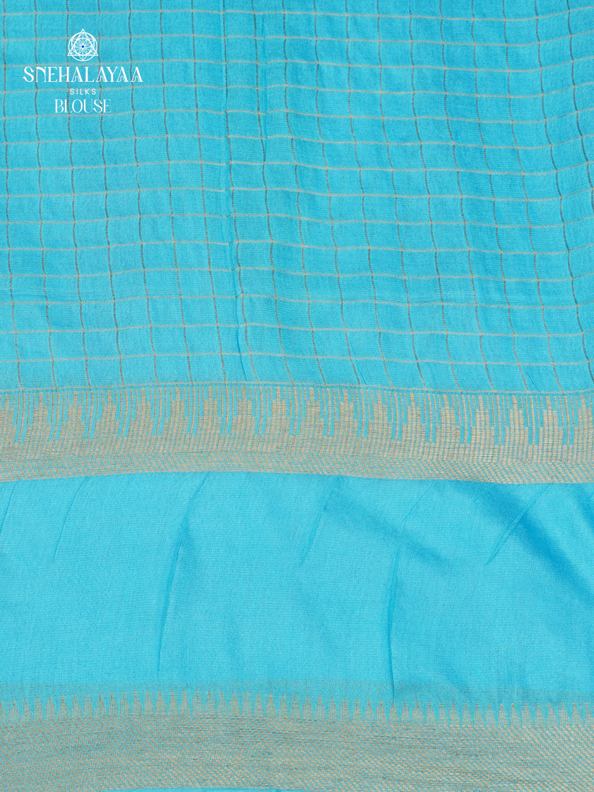 Ocean Blue Bamboo Silk Saree