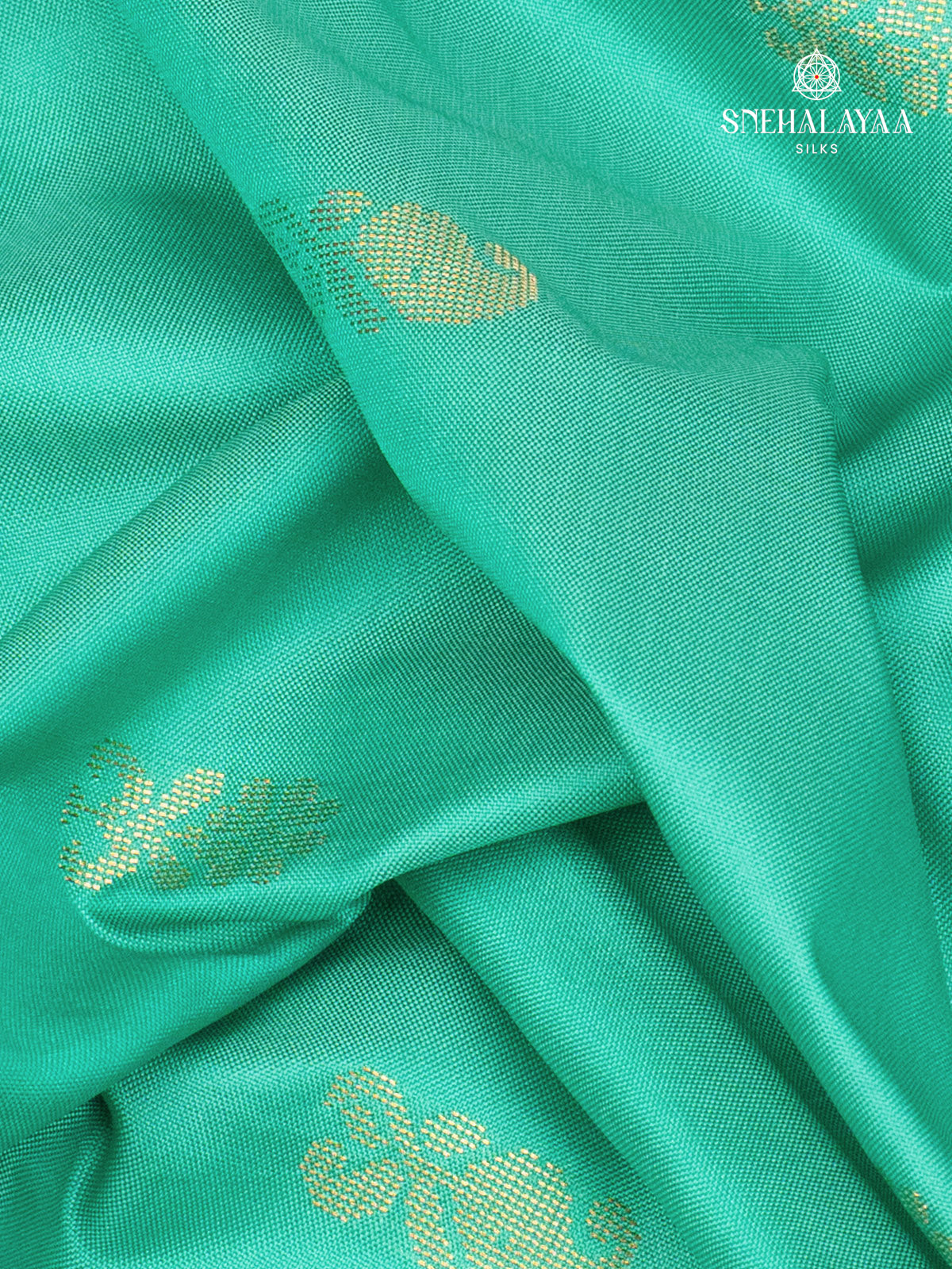 Aqua Green Gadwal Silk Saree