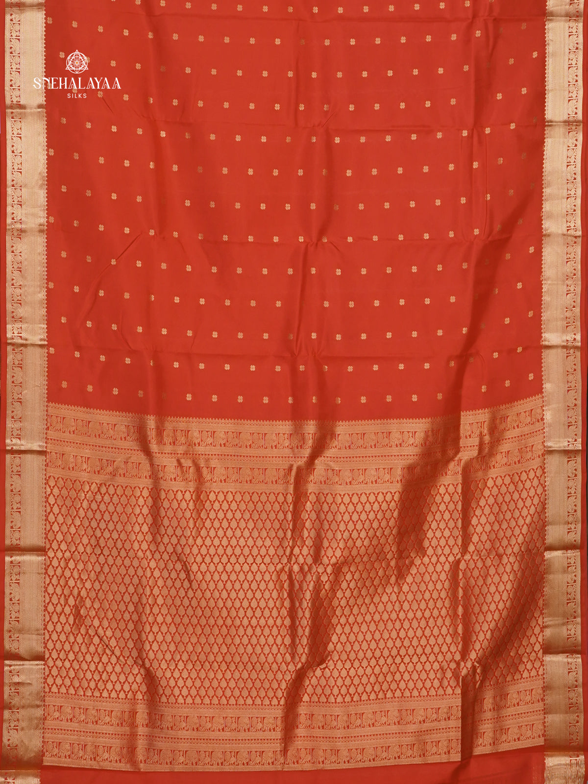 Orange Kanjivaram Silk Saree