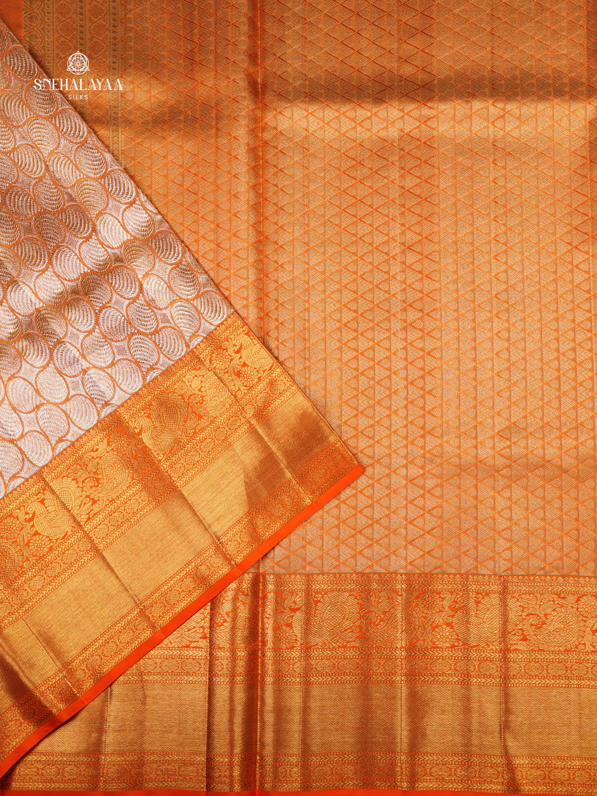 Orange Kanjivaram Silk Saree