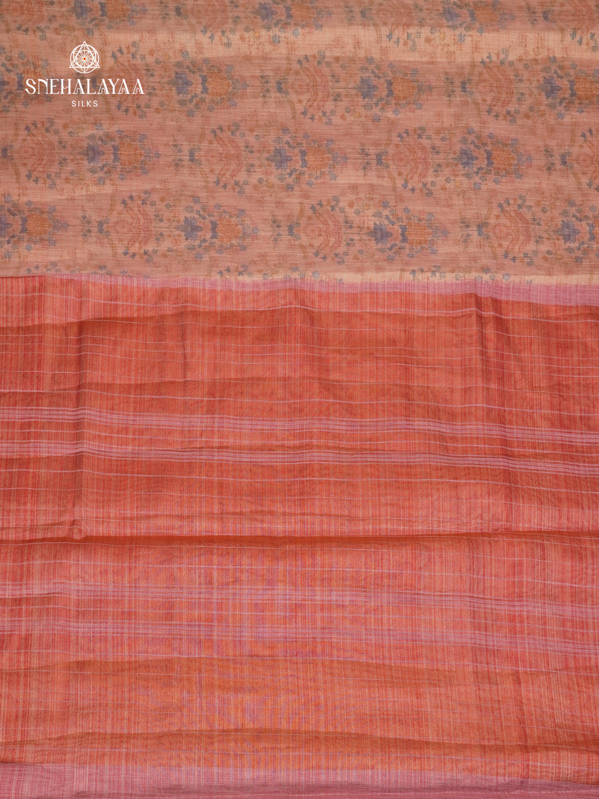 Brown Linen Tissue Saree