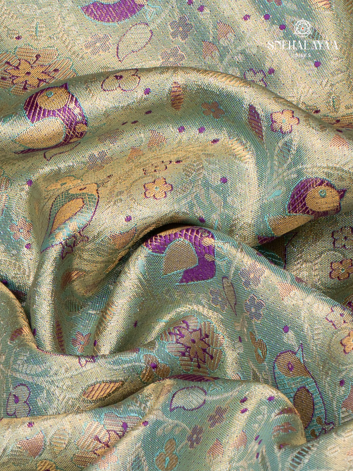 Pale Green Kanjivaram Silk Saree