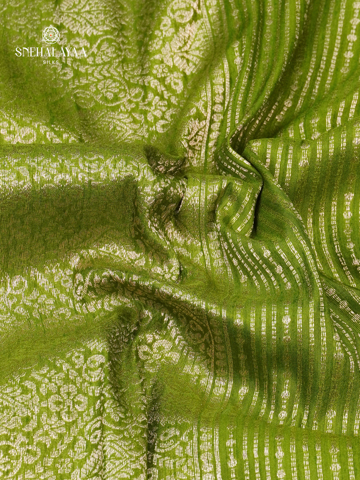 Green Raw Silk Saree