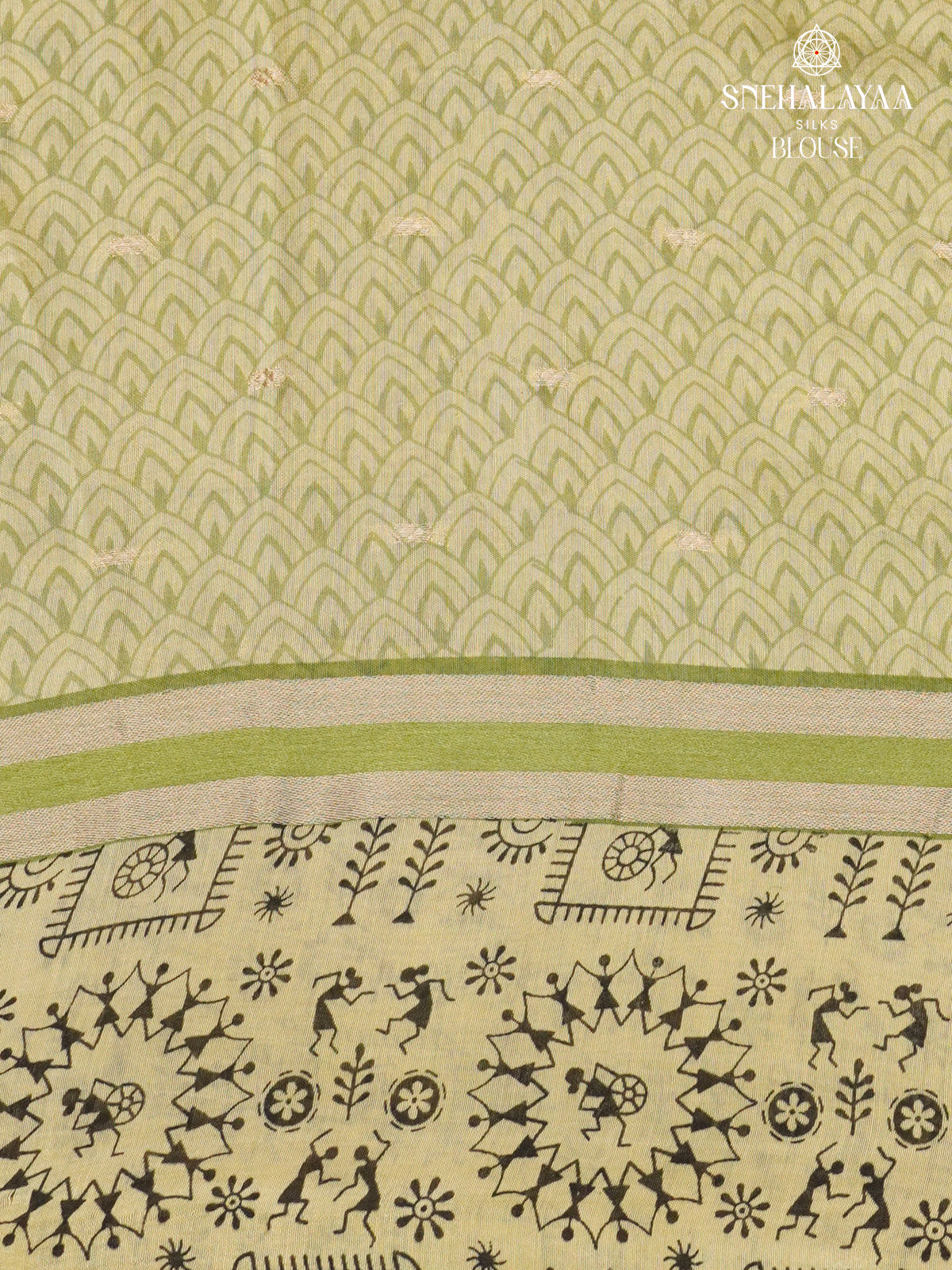 Green Chanderi Saree