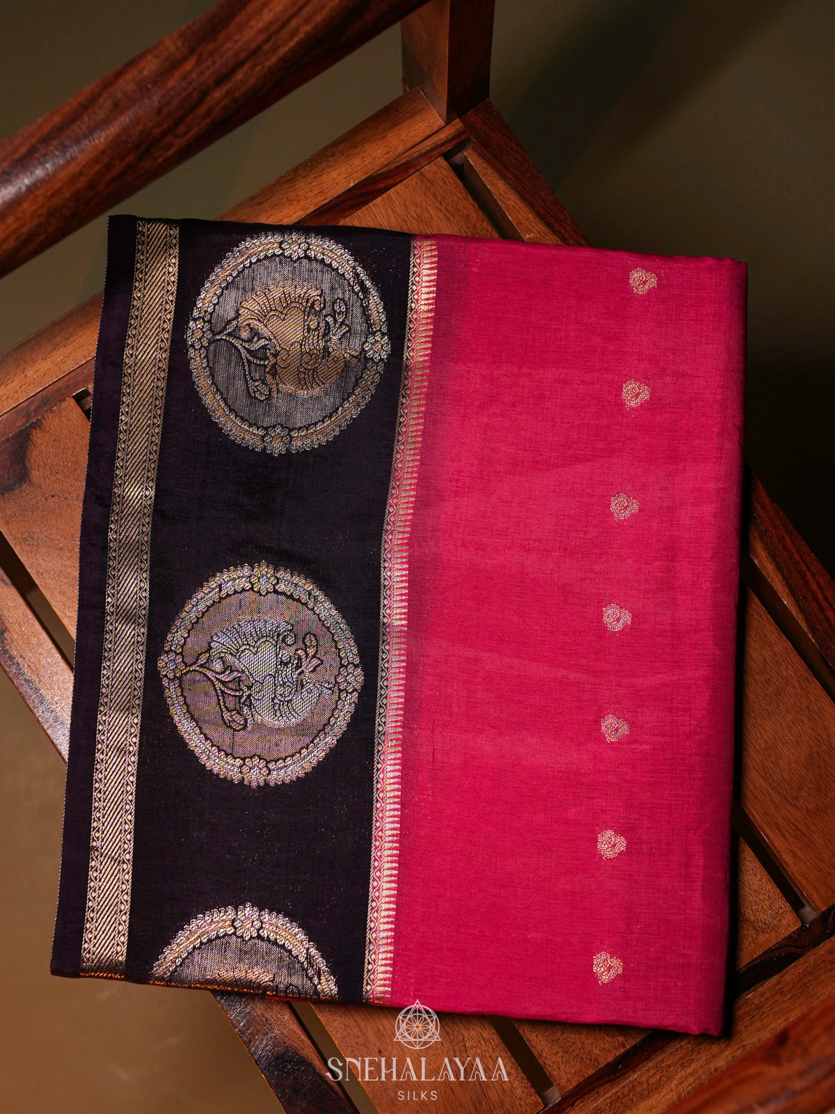 Pink Banaras Silk Saree