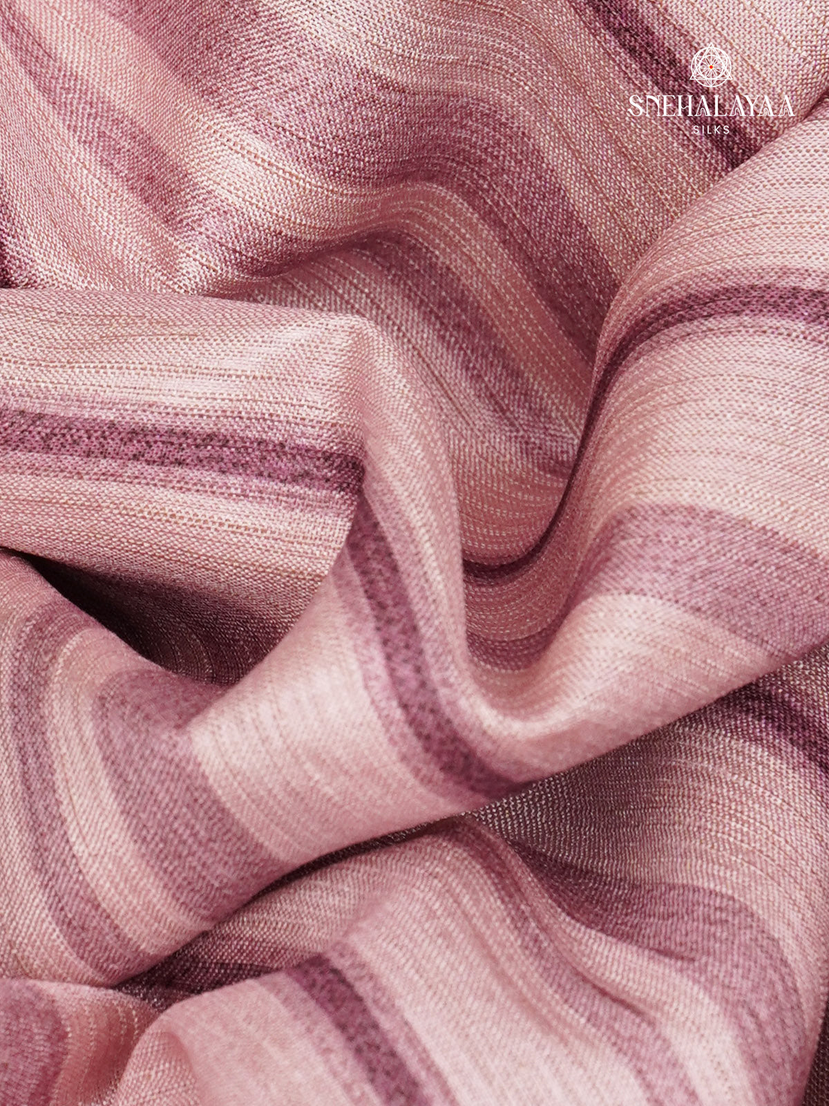 Pastel Pink Tussar Saree