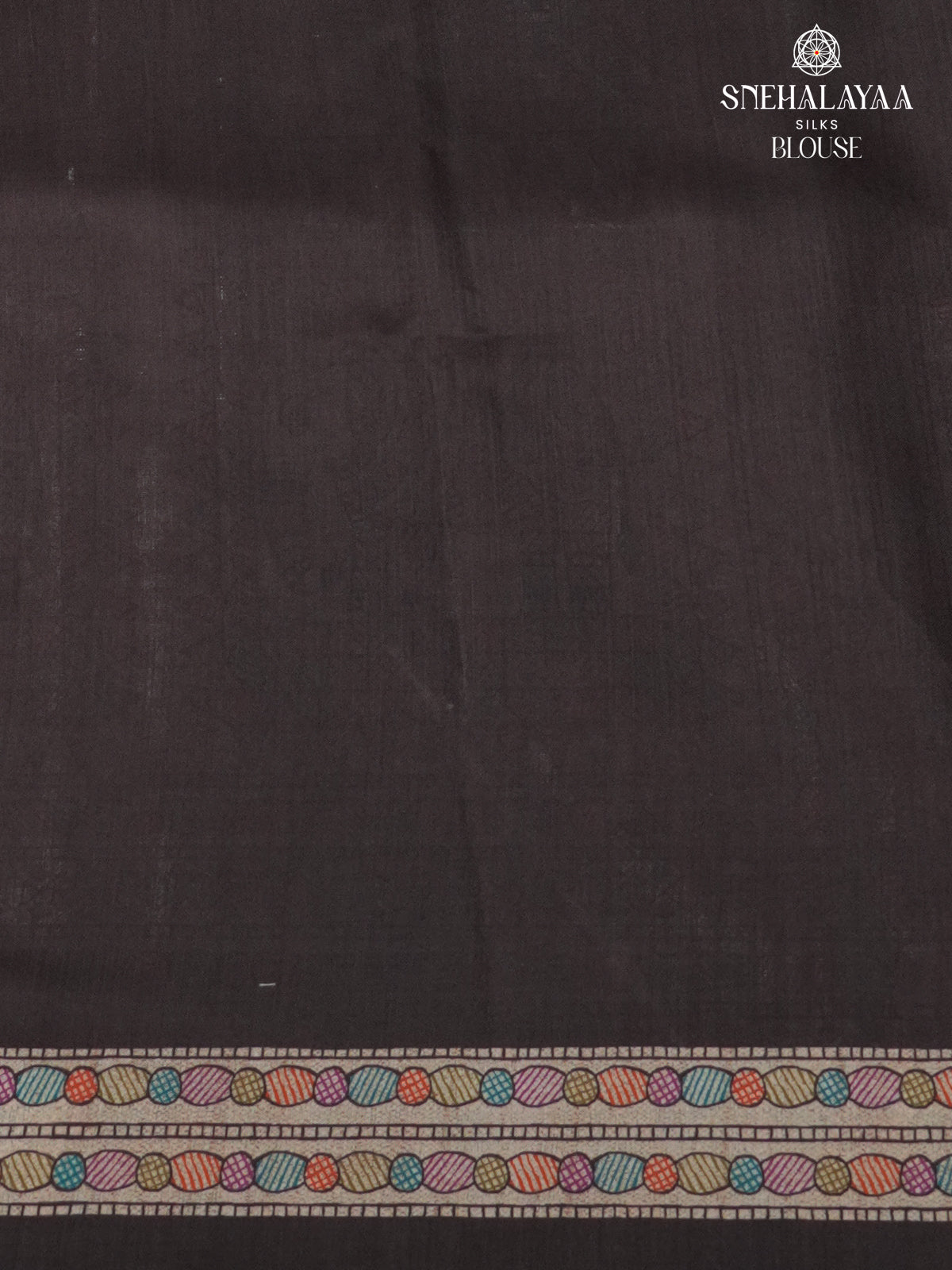 Beige With Black Border Madhubani Saree