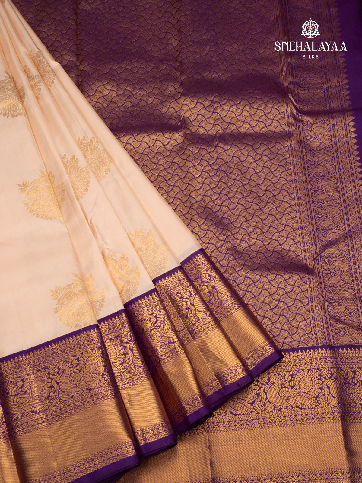 Pale Peach Kanjivaram Silk Saree