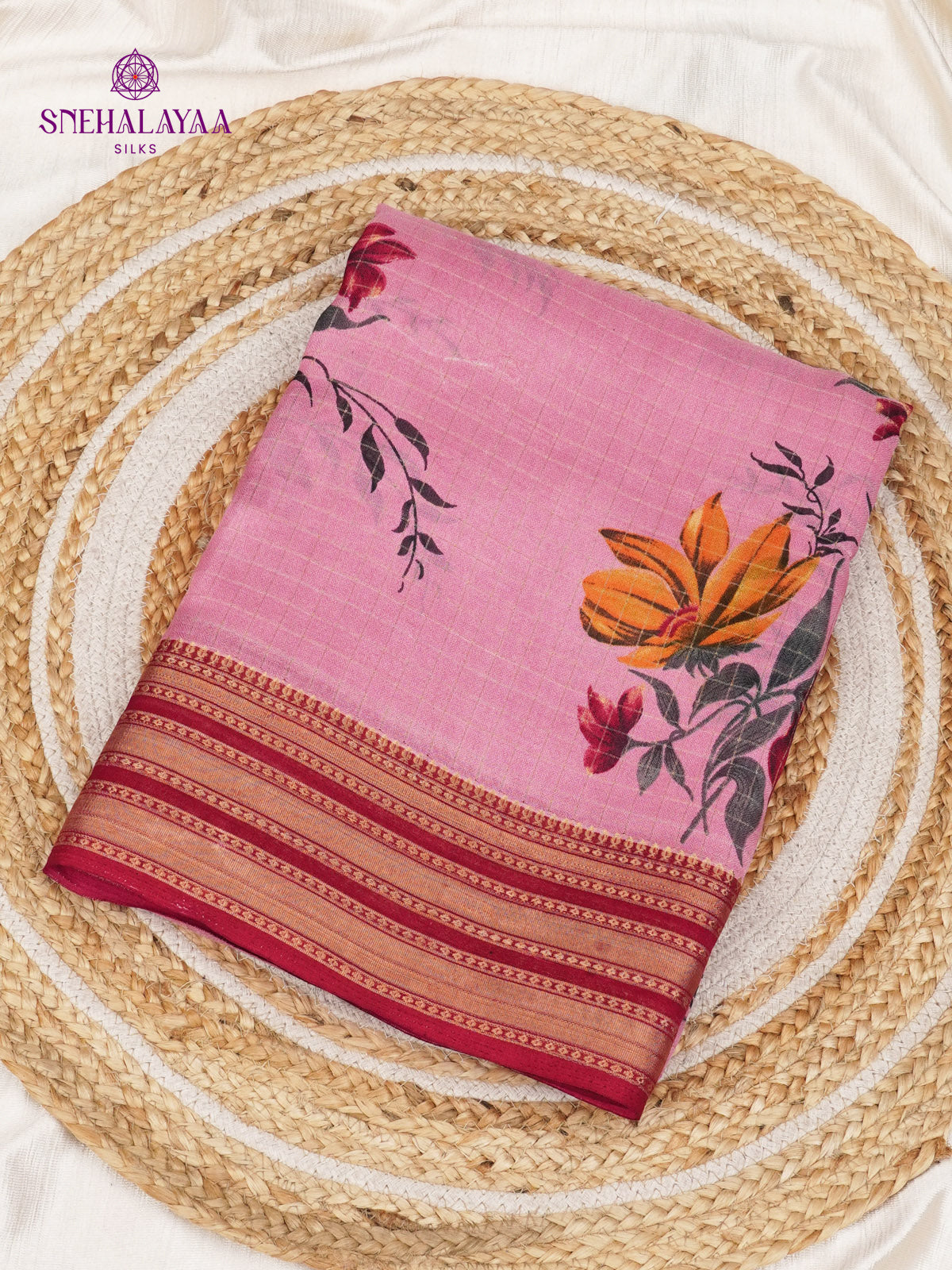 Pink Dola Silk Saree