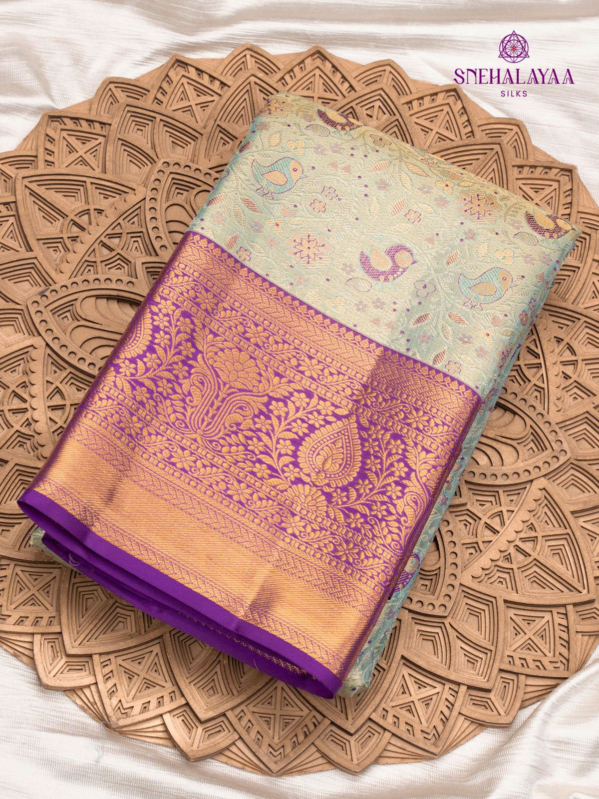Pale Green Kanjivaram Silk Saree