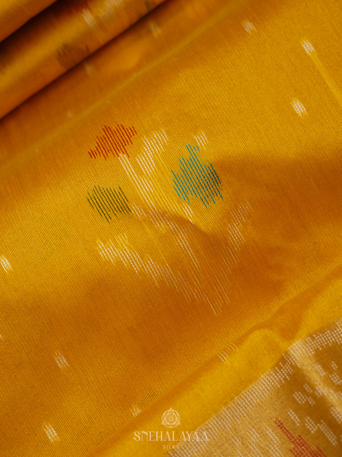 Yellow Tussar Saree