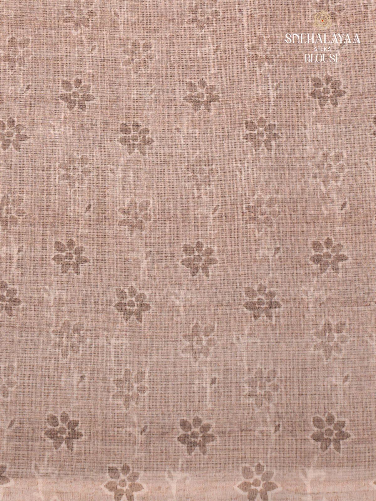 Brown Kota Embroidery Saree