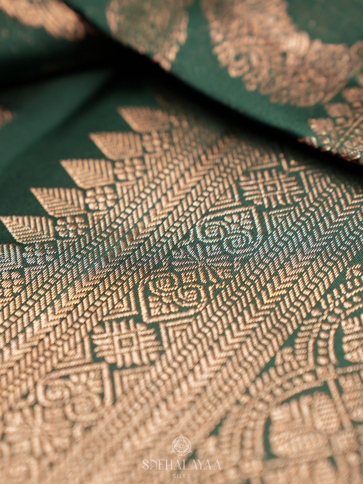 Forest Green Kanjivaram Silk Saree