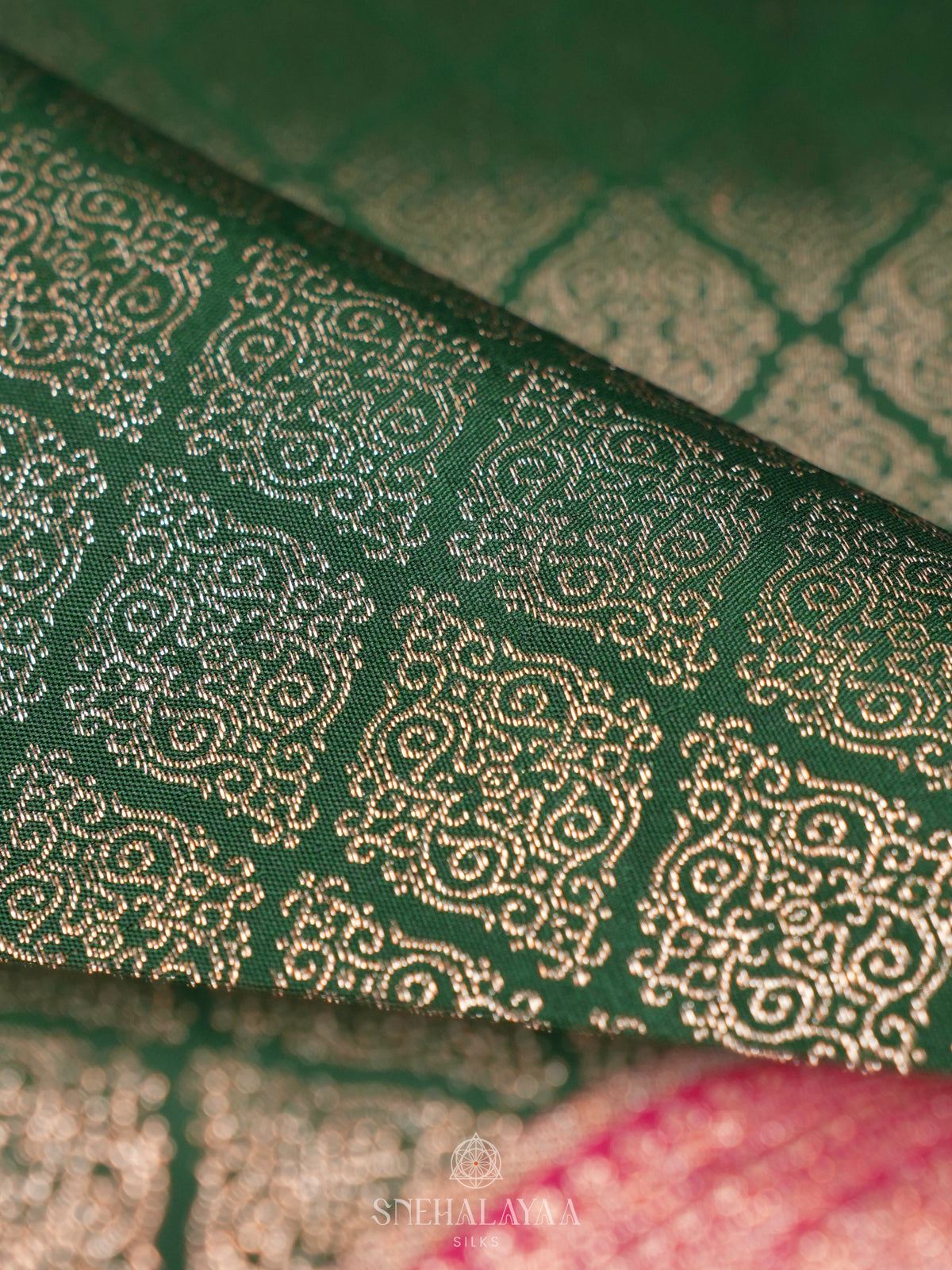 Forest Green Kanjivaram Silk Saree