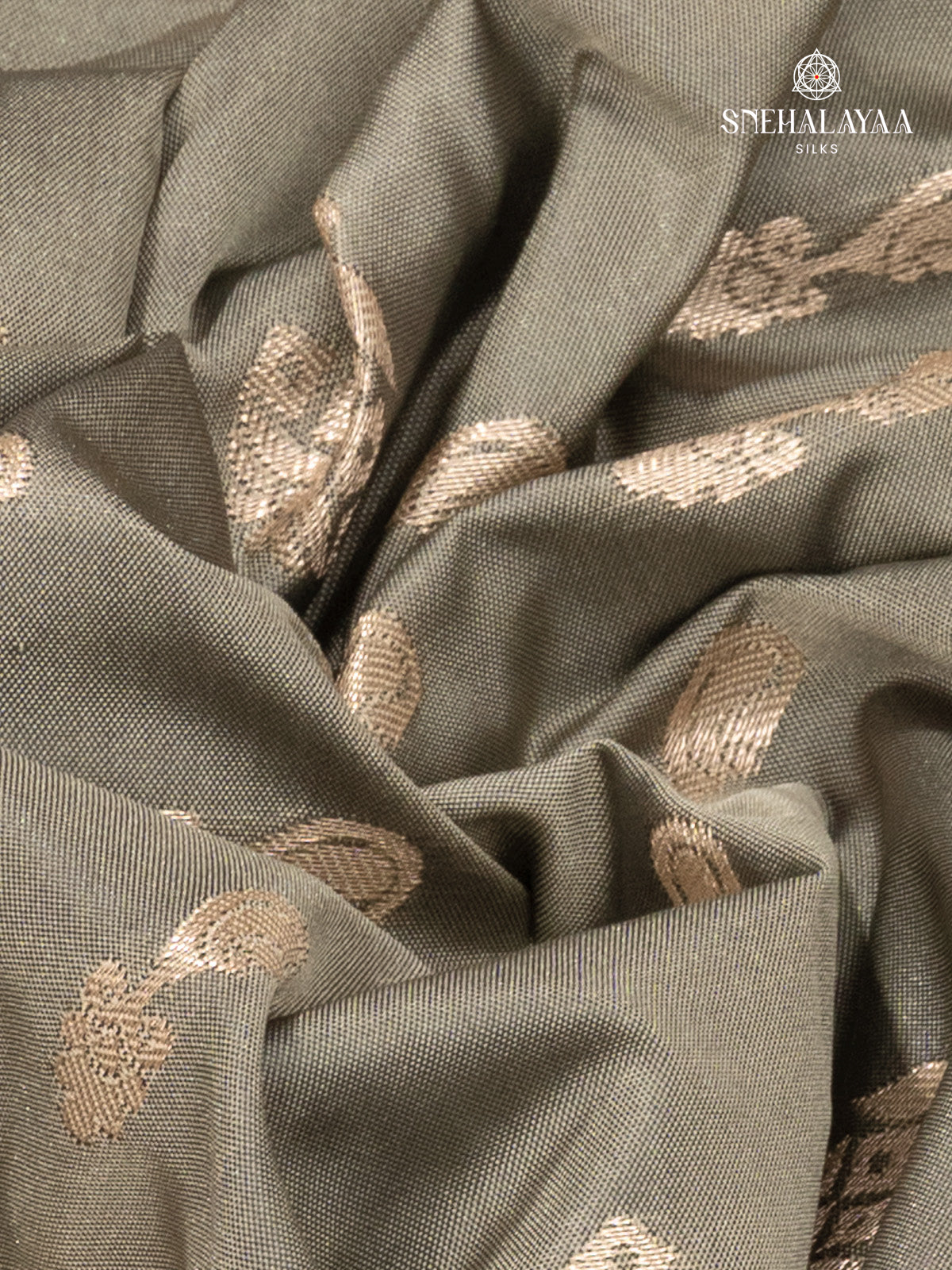 Grey Soft Silk Saree