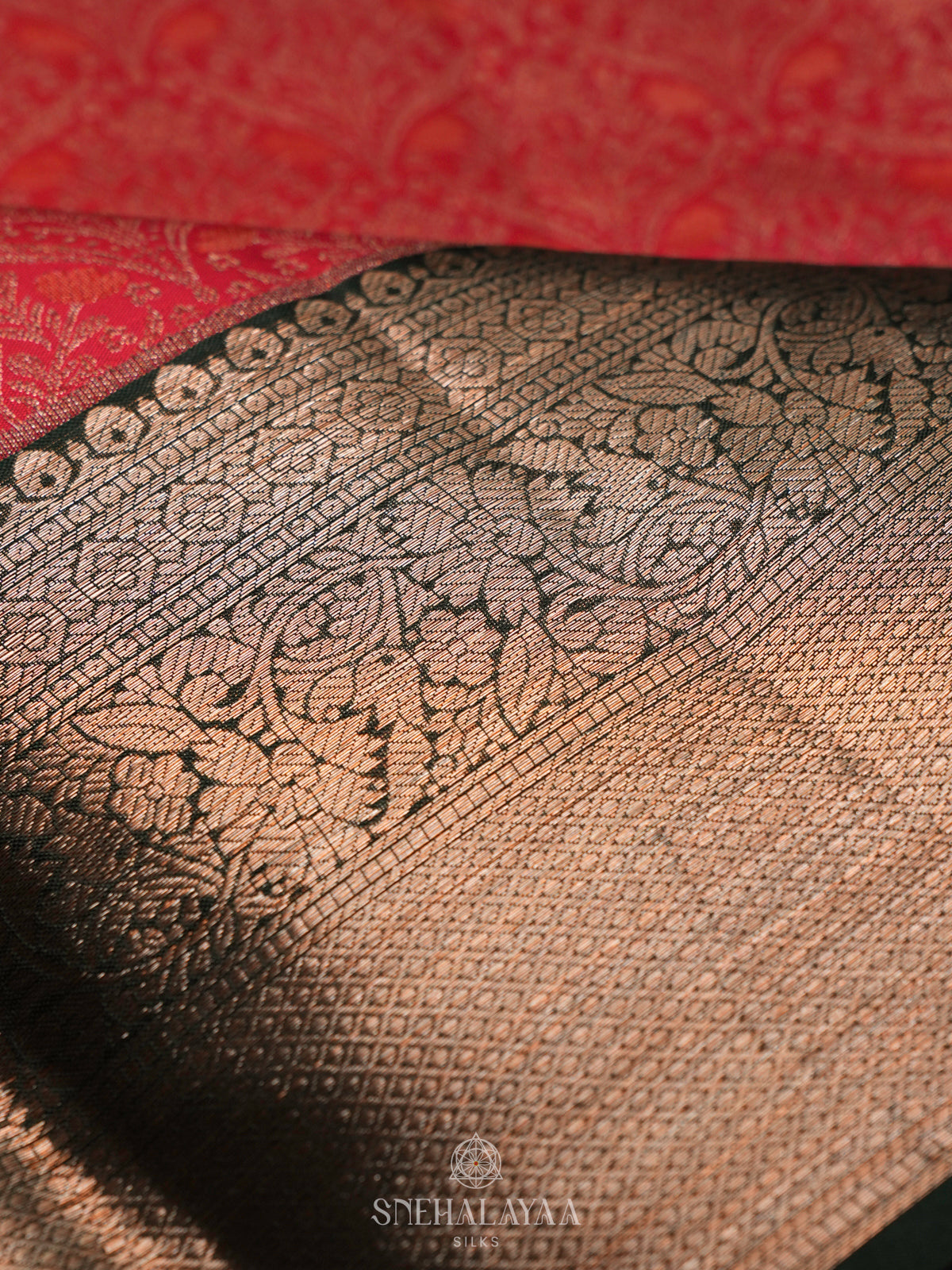 Orange Kanjivaram Silk Saree