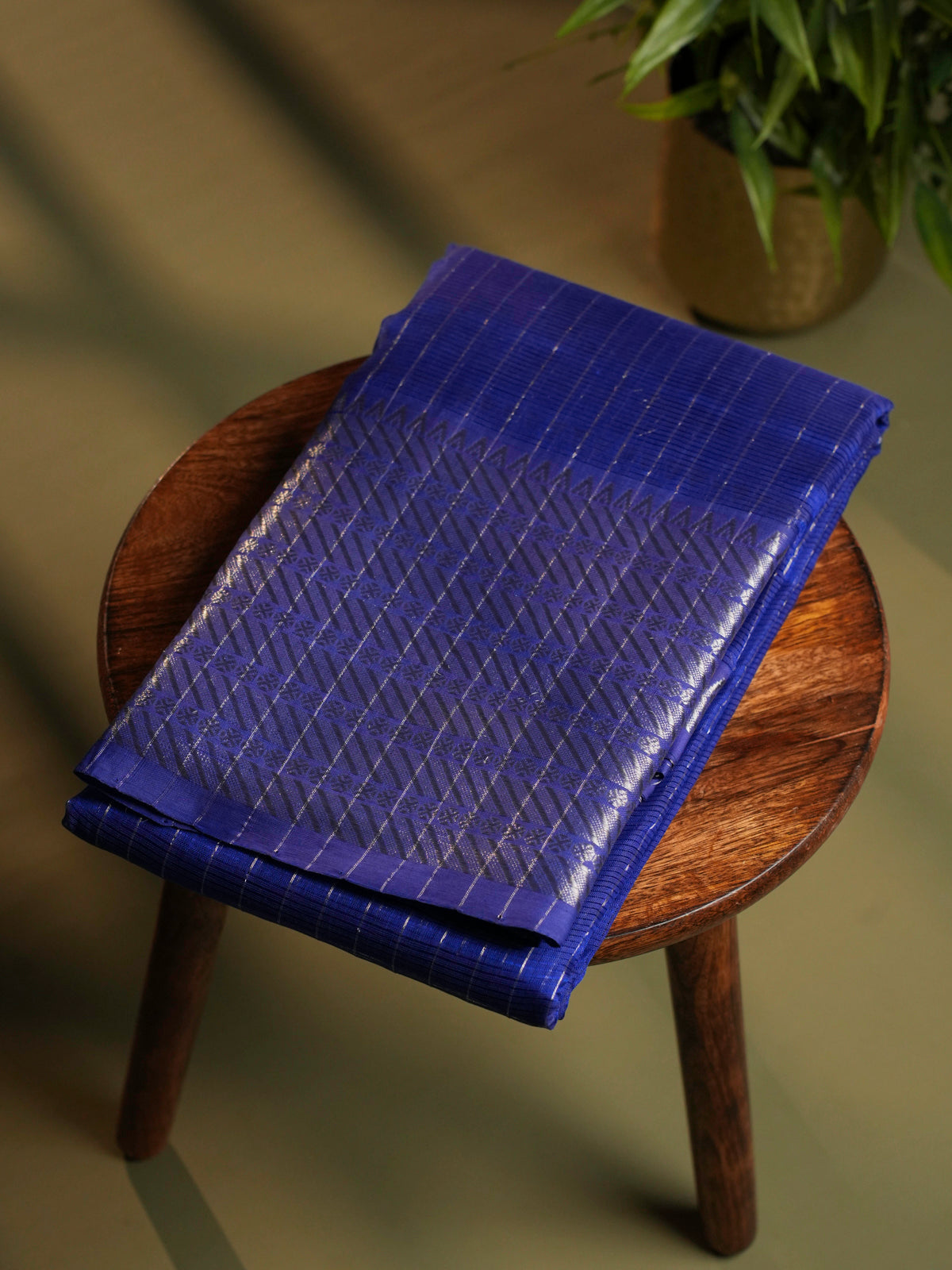 Royal Blue Mangalagiri Silk Cotton Saree