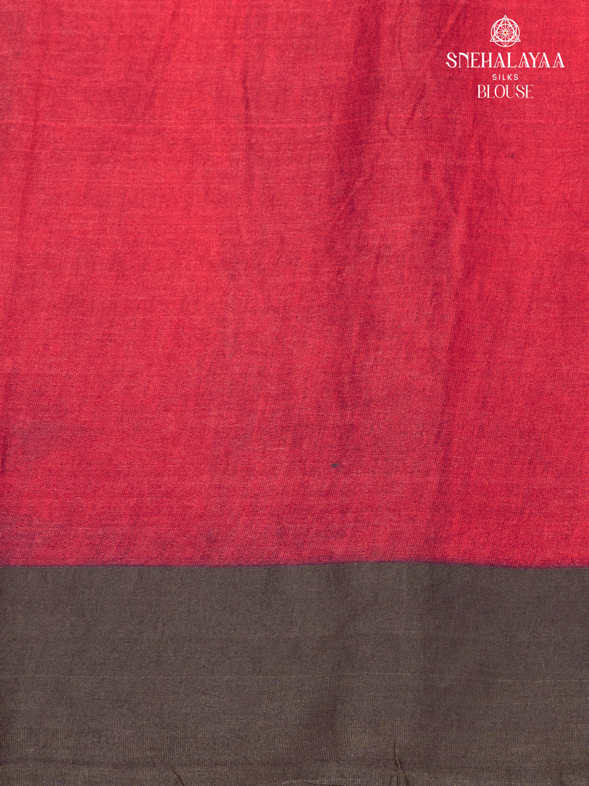 Olive Green Printed Tussar Saree