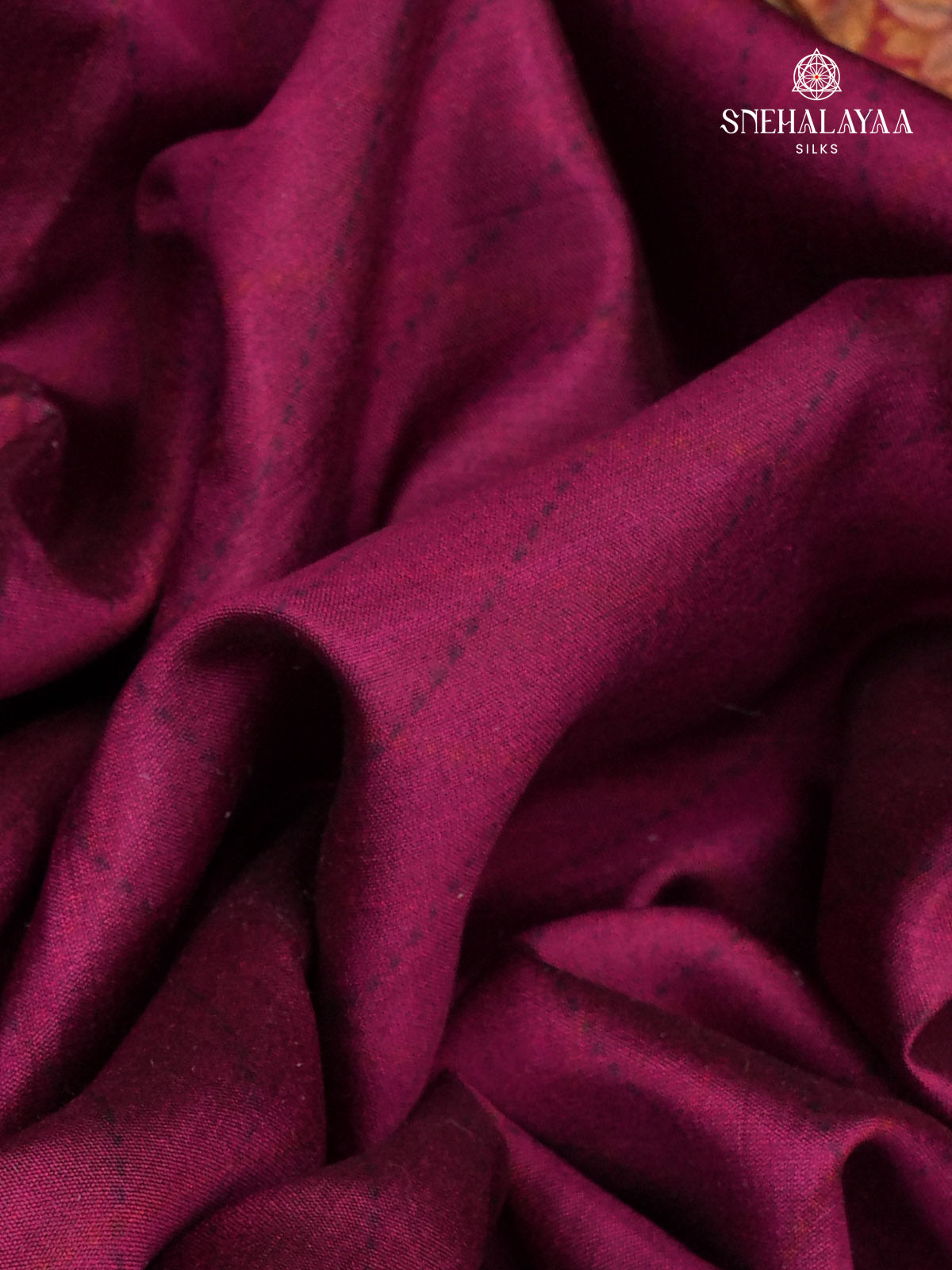 Magenta Chiniya Silk Saree