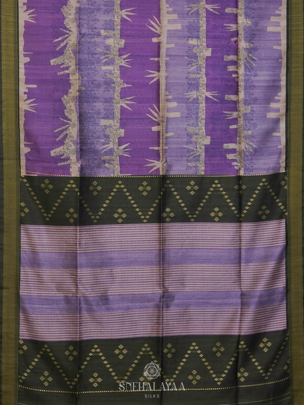 Violet Jute Saree
