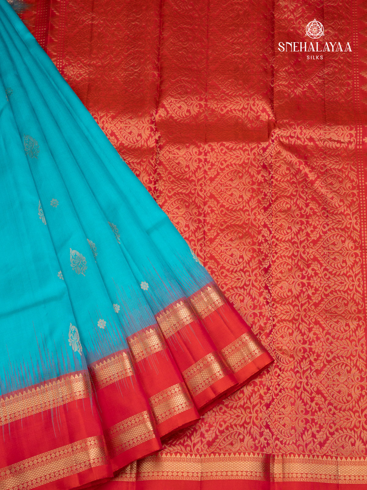 Sky Blue Kanjivaram Silk Saree