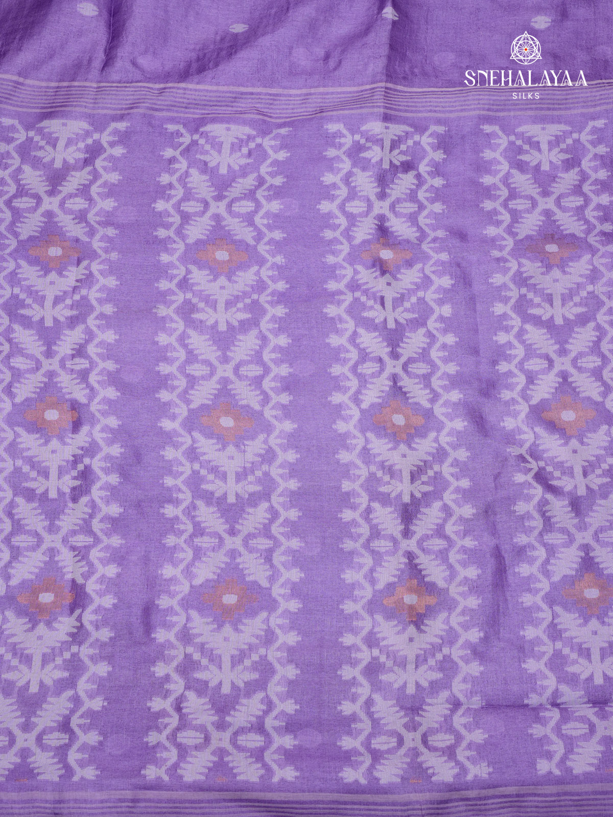 Lavender Tussar Silk Saree