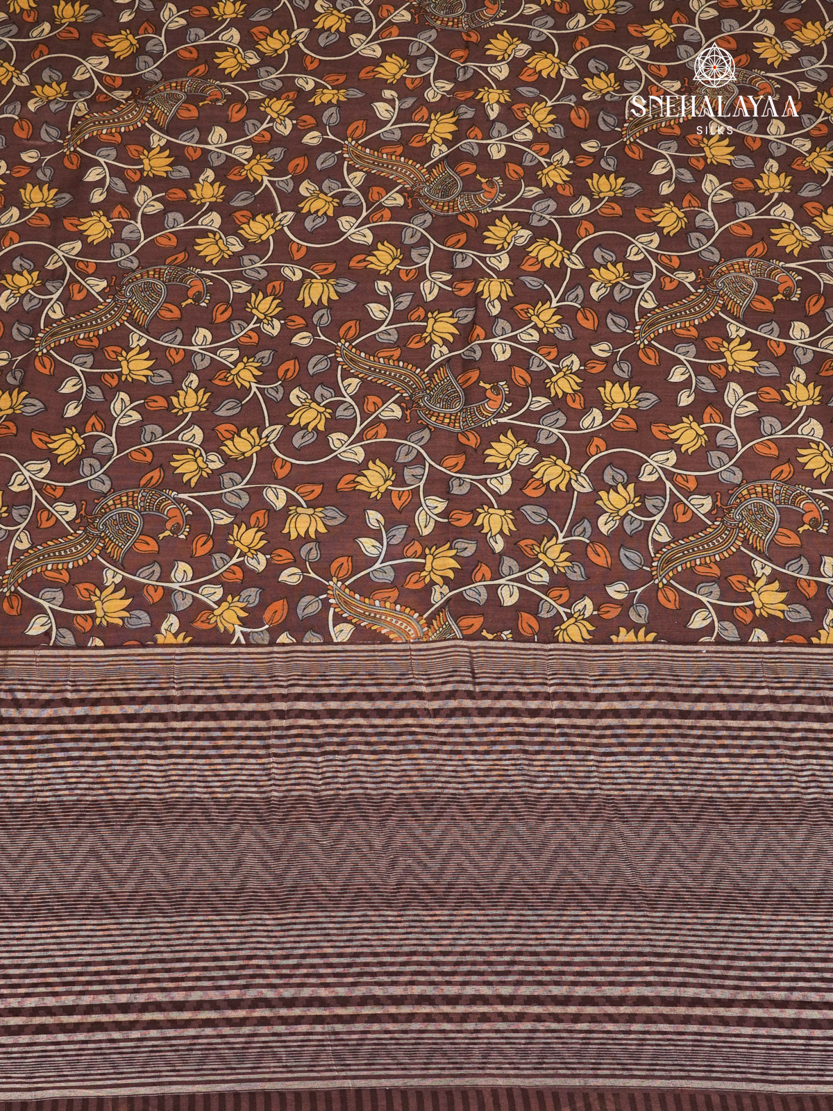 Brown Chanderi Saree