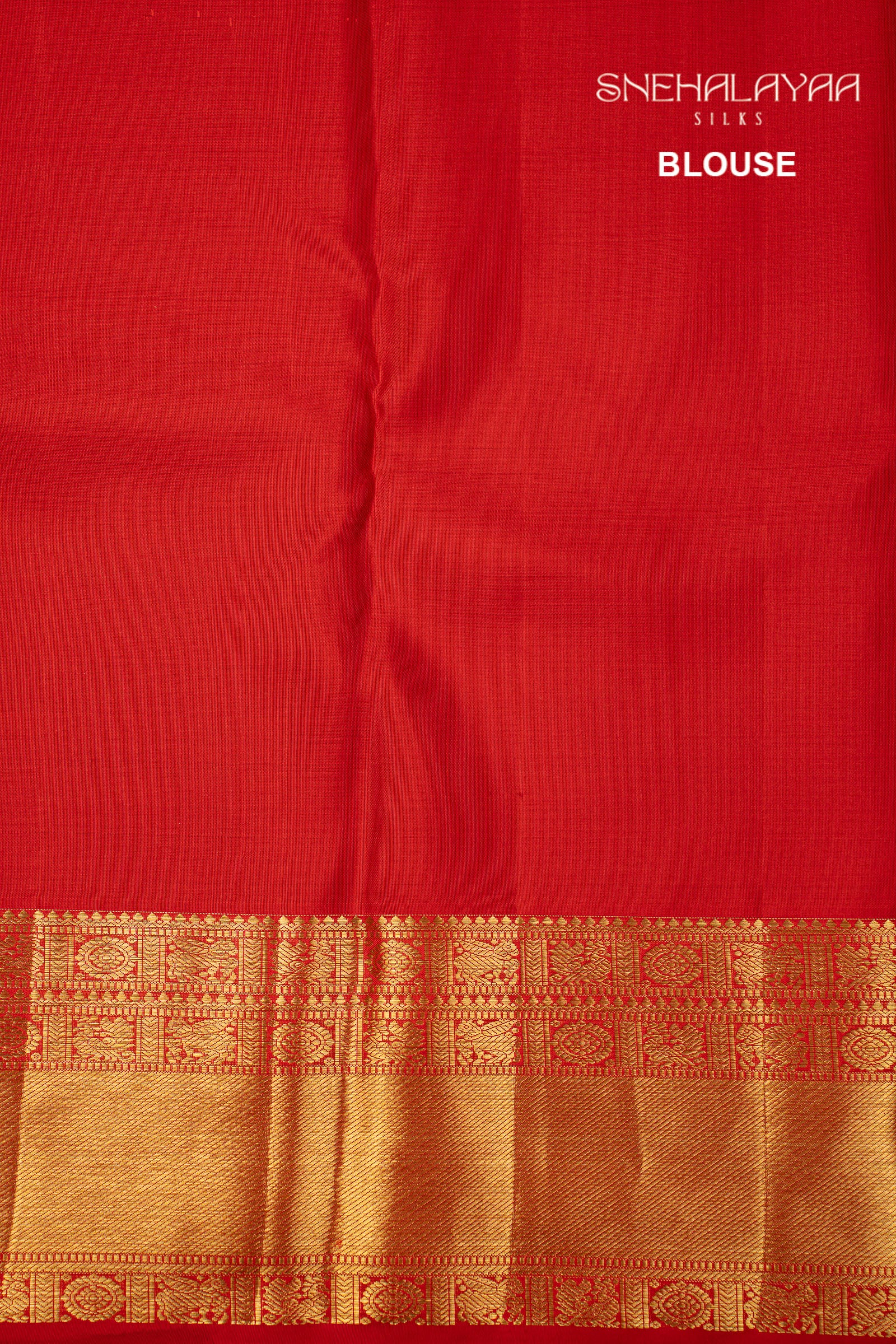 Candy Red Kancheevaram Silk Saree