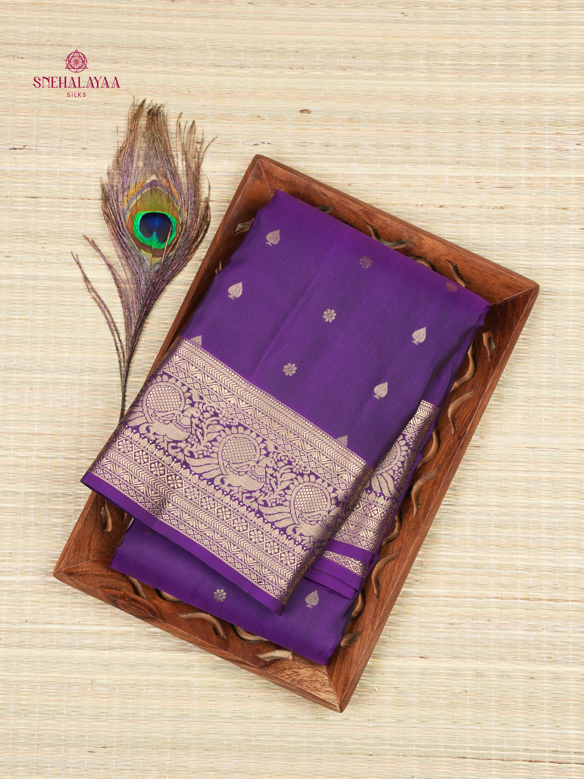 Purple Kanjivaram Silk Saree