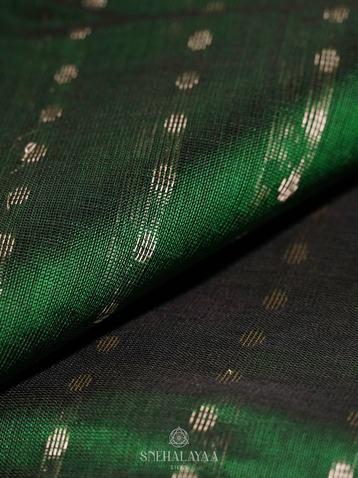 Forest Green Managalagiri Kuppadam Silk Saree