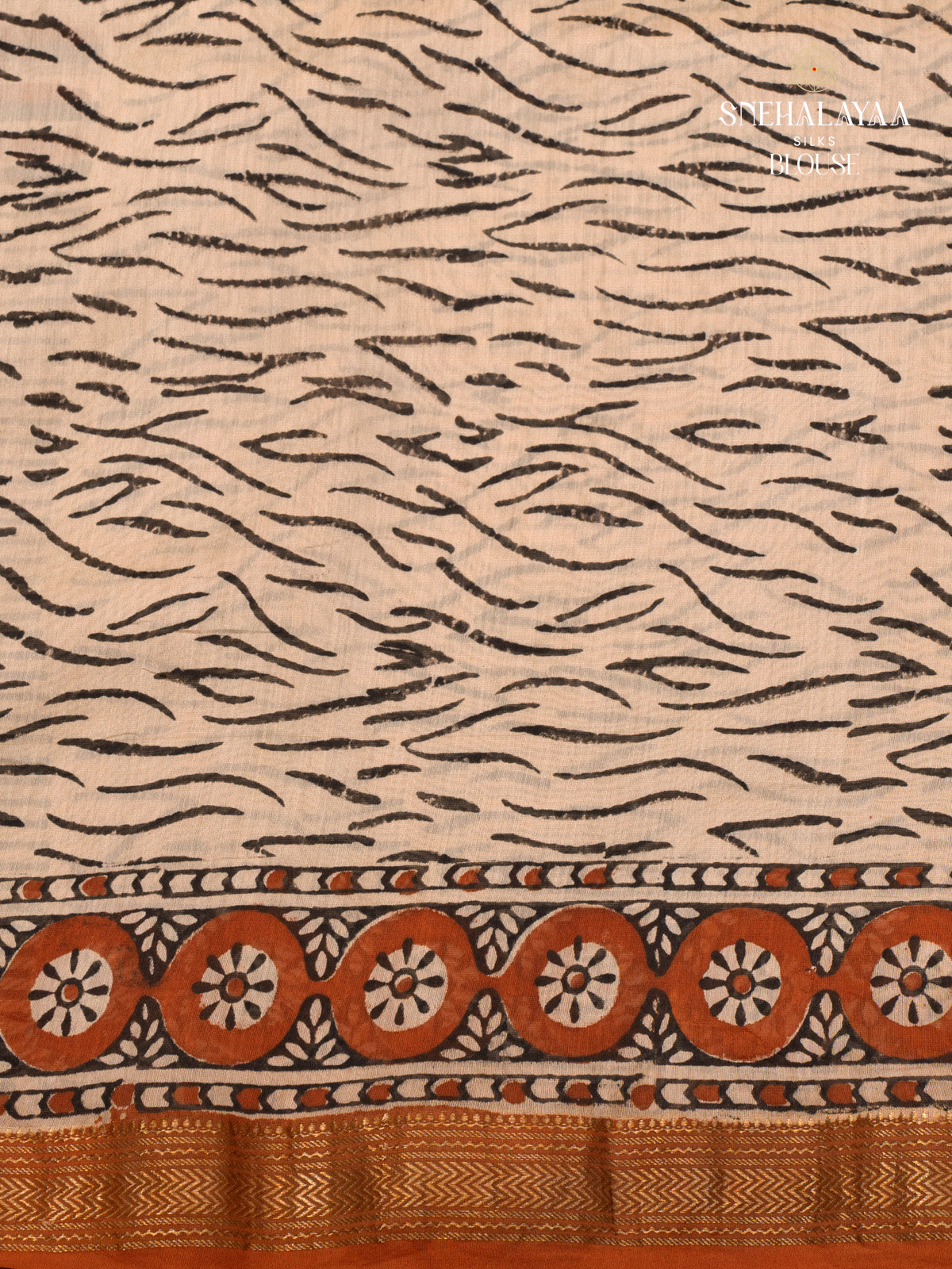 Cream Chanderi Saree