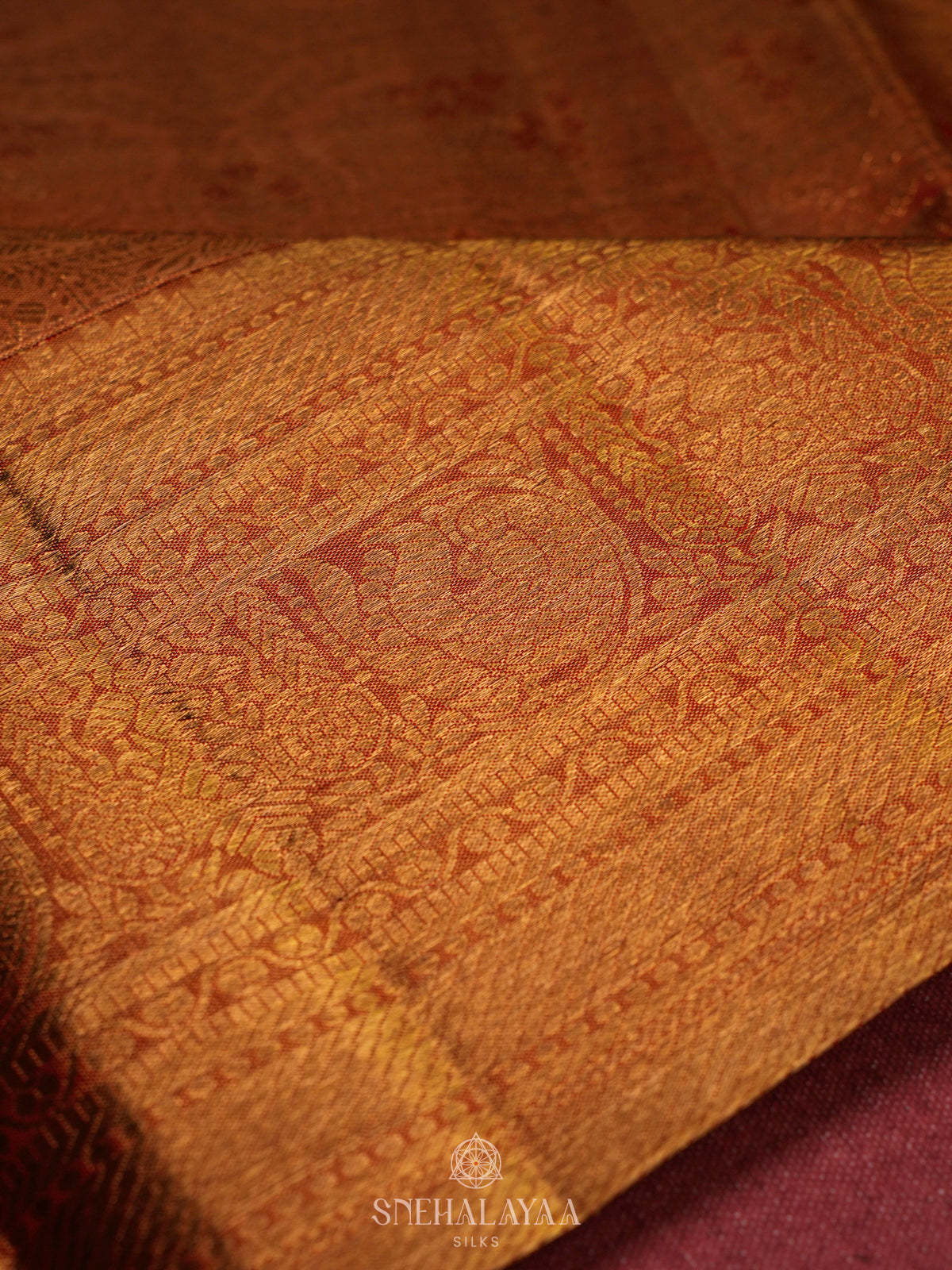 Orange Kanjivaram Silk Saree