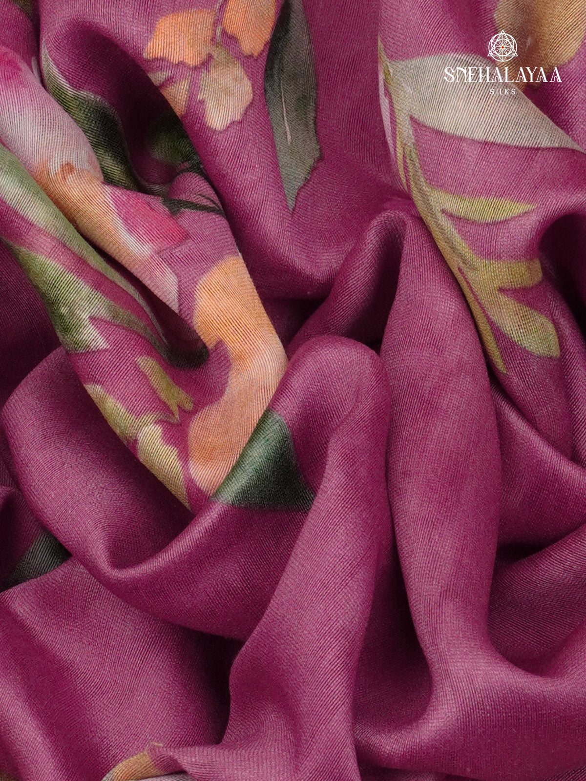 Magenta Chanderi Saree