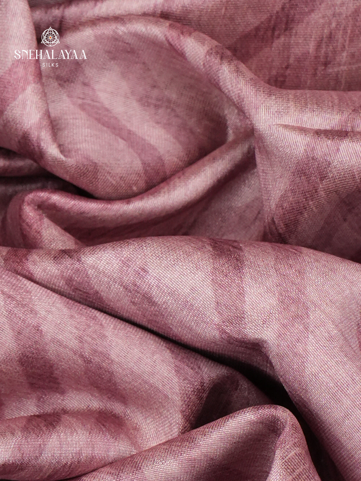 Mauve Pink Tussar Embroidery Saree