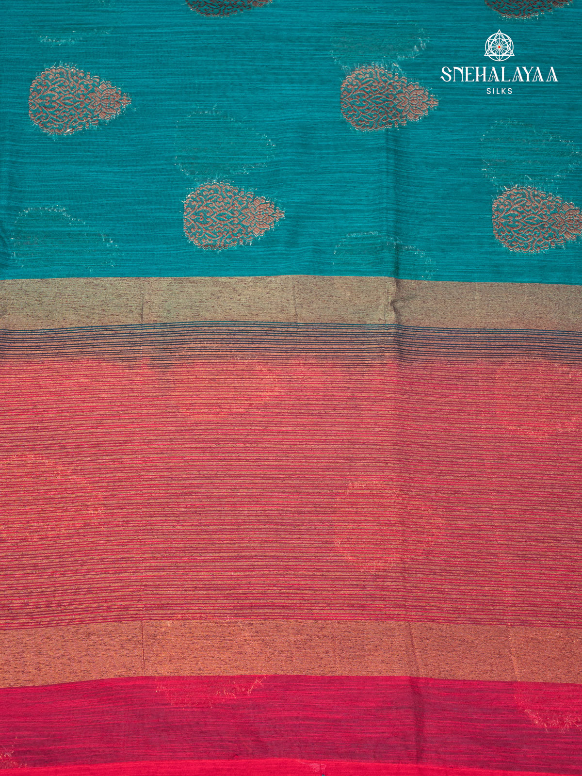 Blue Banaras Jute Saree