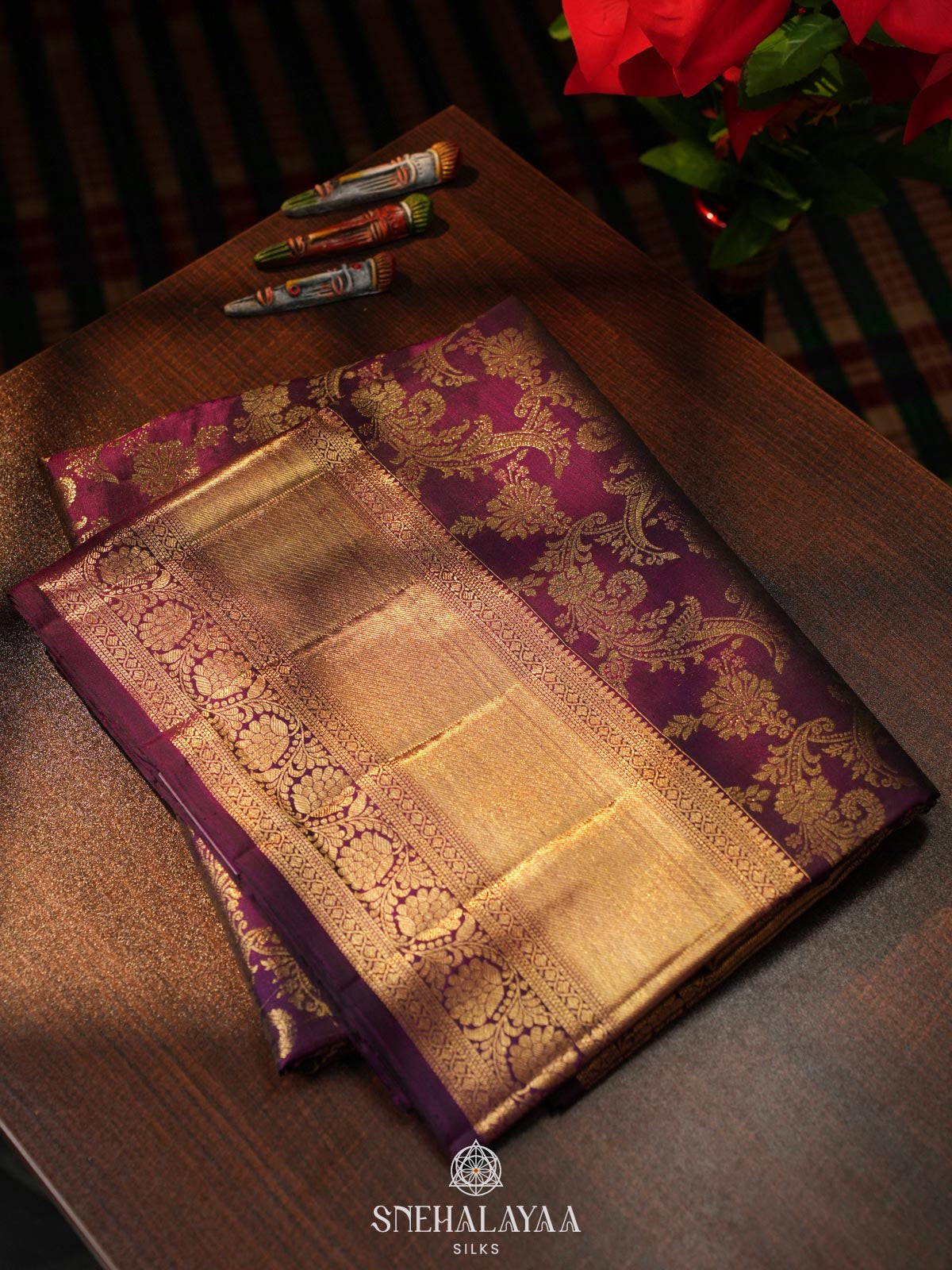 Purple Kanjivaram Silk Saree