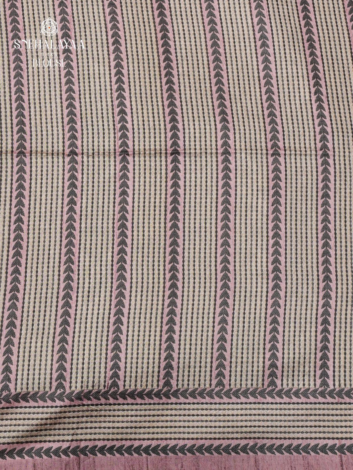 Pastel Pink Tussar Embroidery Saree