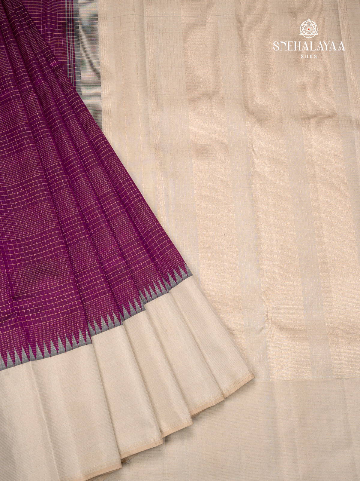 Grape Kanjivaram Silk Saree