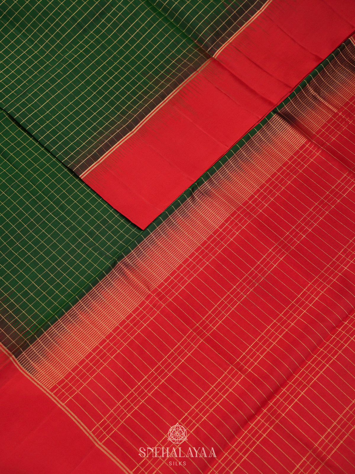 Forest Green Soft Silk Saree