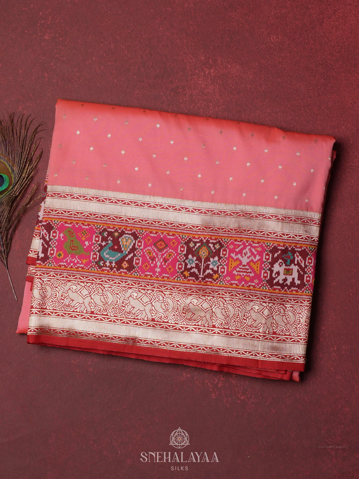 Pink Banaras Patola Silk Saree