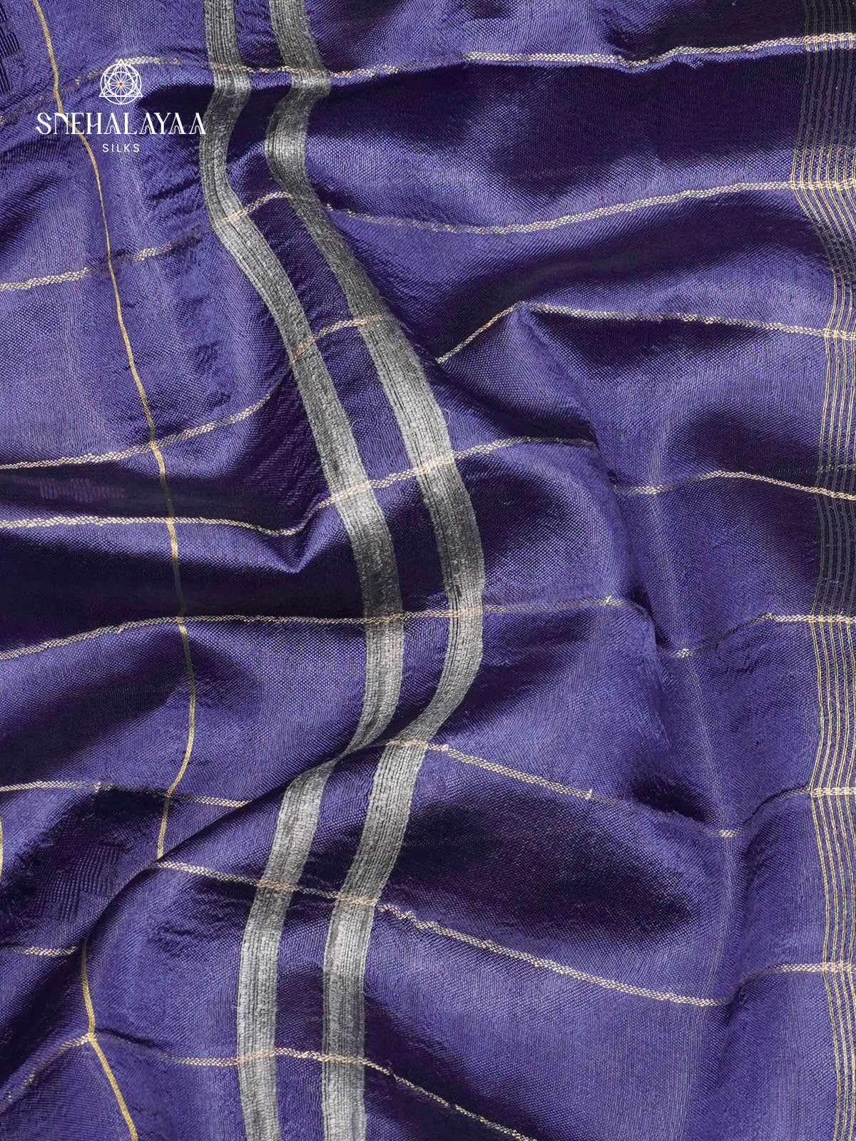 Blue Tussar Saree