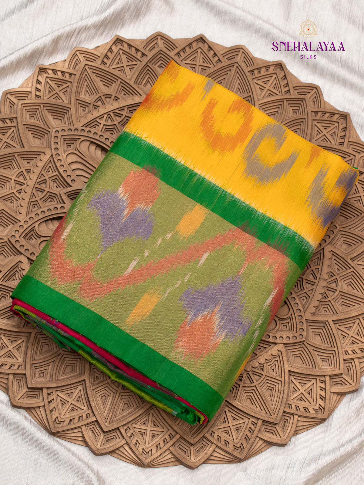 Yellow Kanjivaram Soft Silk Saree