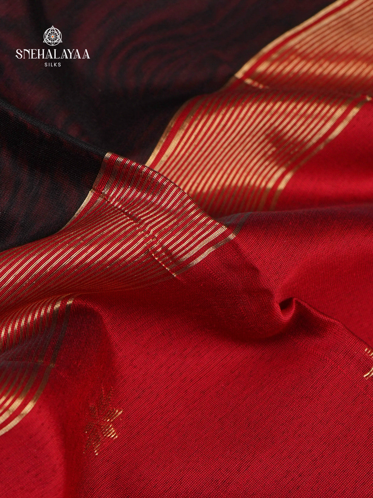 Black Maheshwari Silk Cotton Saree