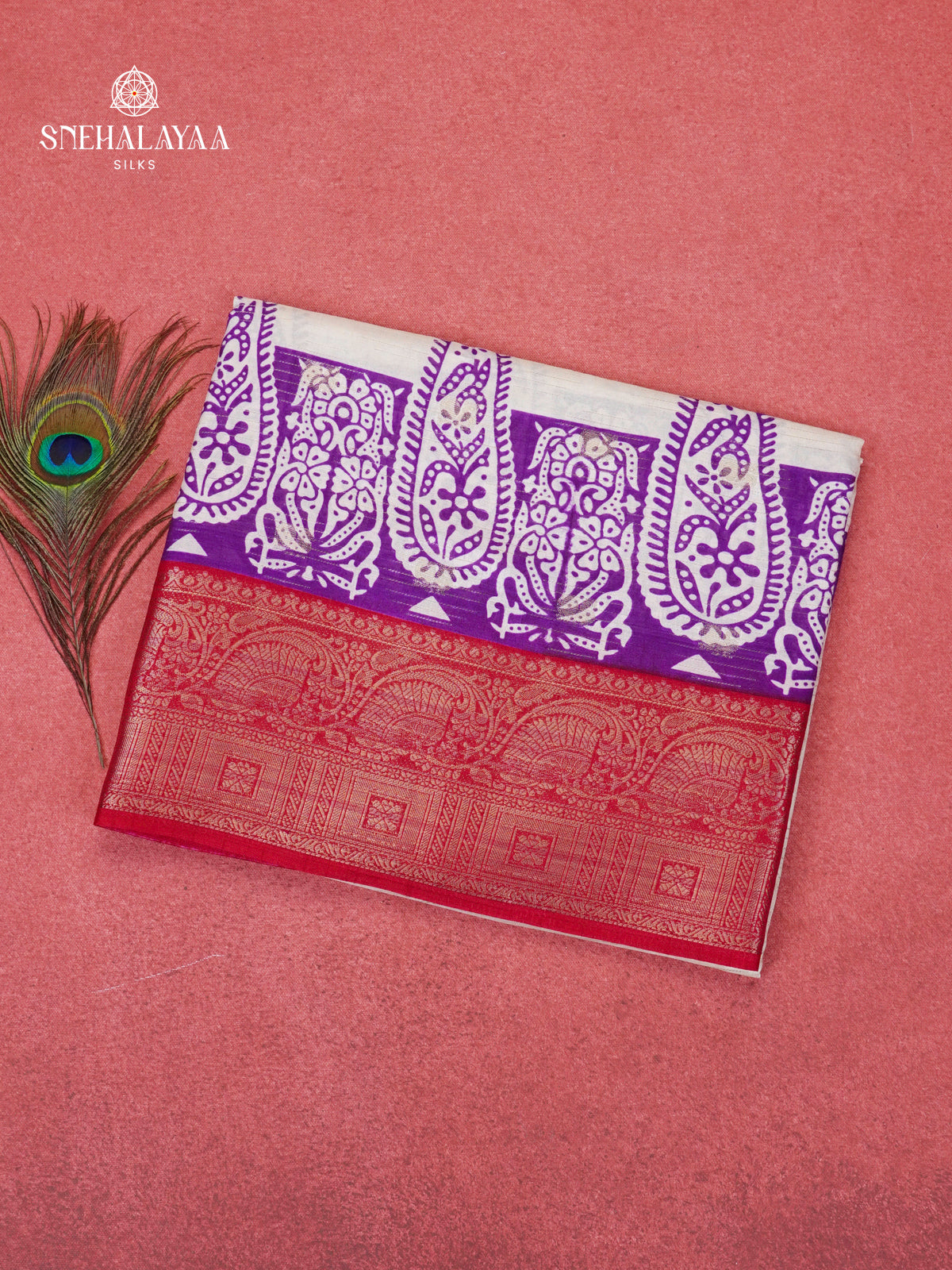 White Dola Silk Saree