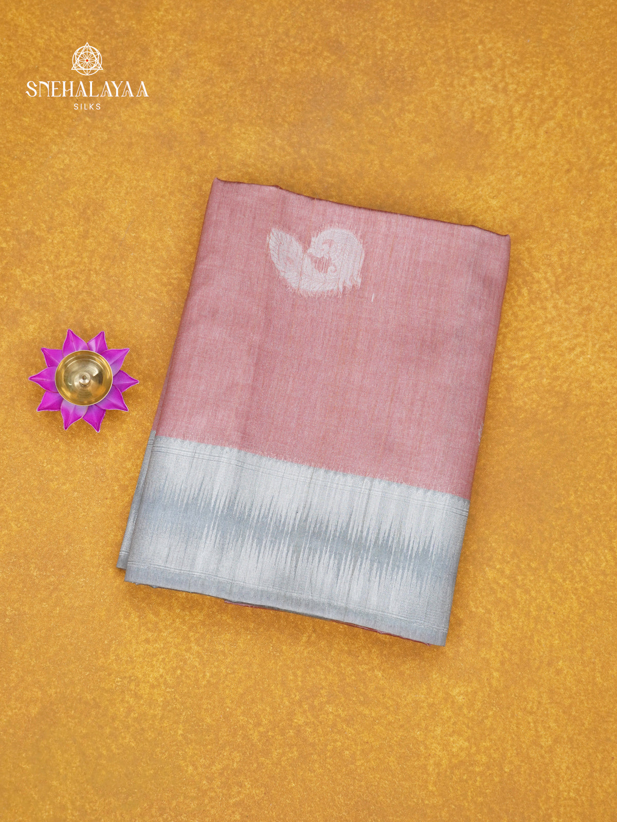 Pale Pink Jute Saree