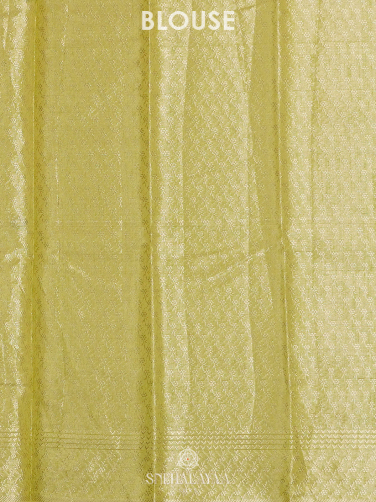 Lime Green Banaras Linen Saree