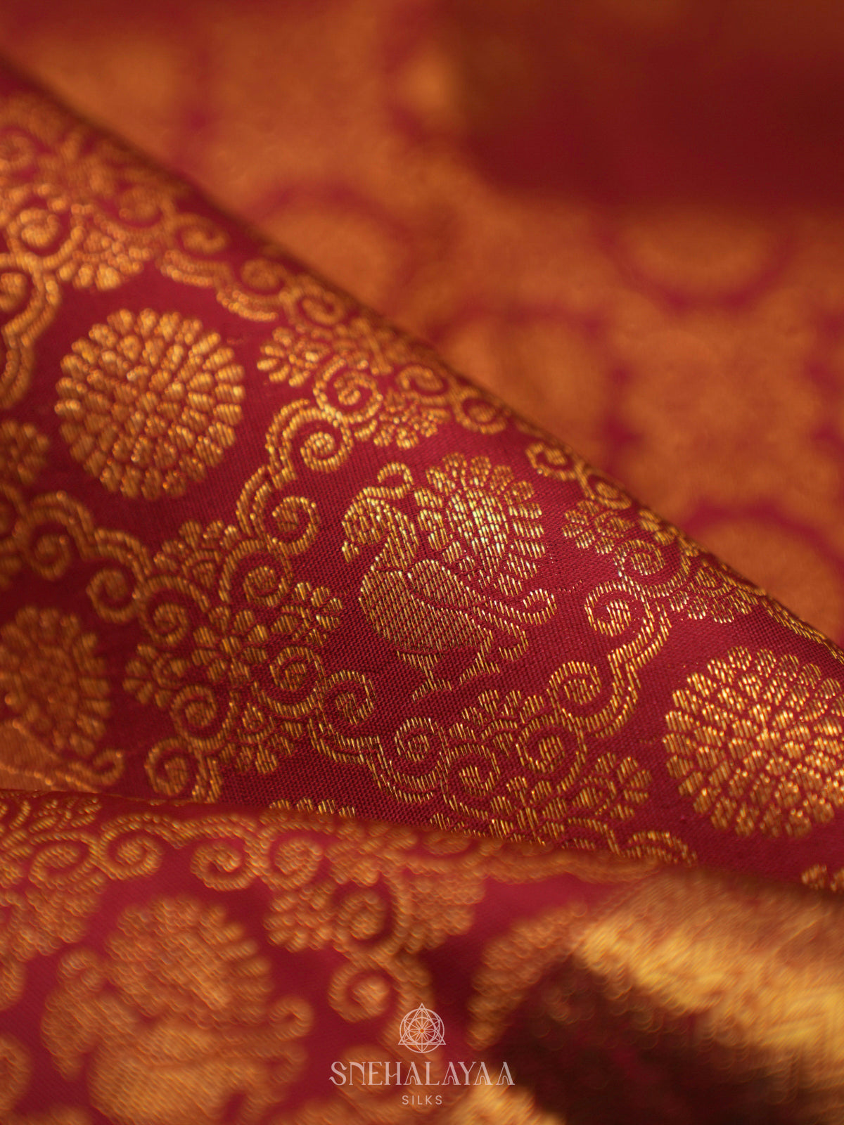 Orange Kanjivaram Silk Saree