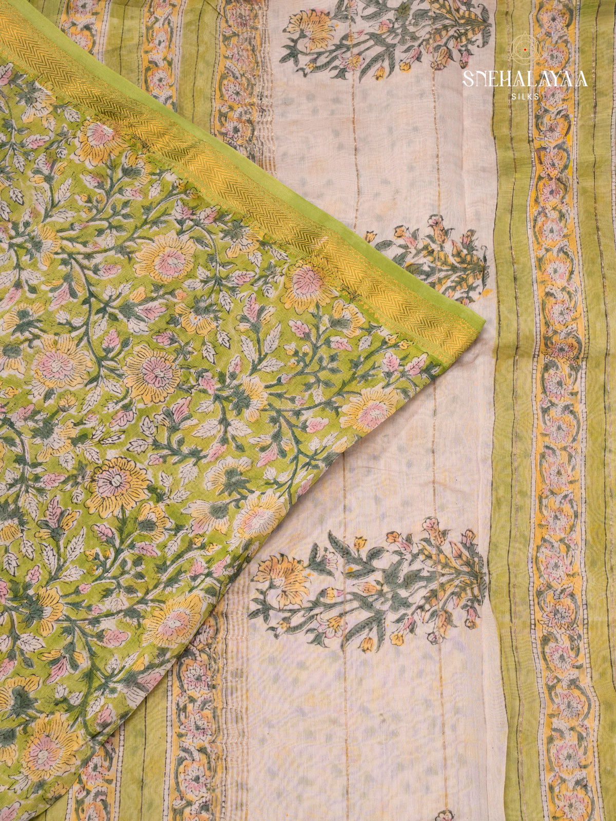Green Chanderi Saree